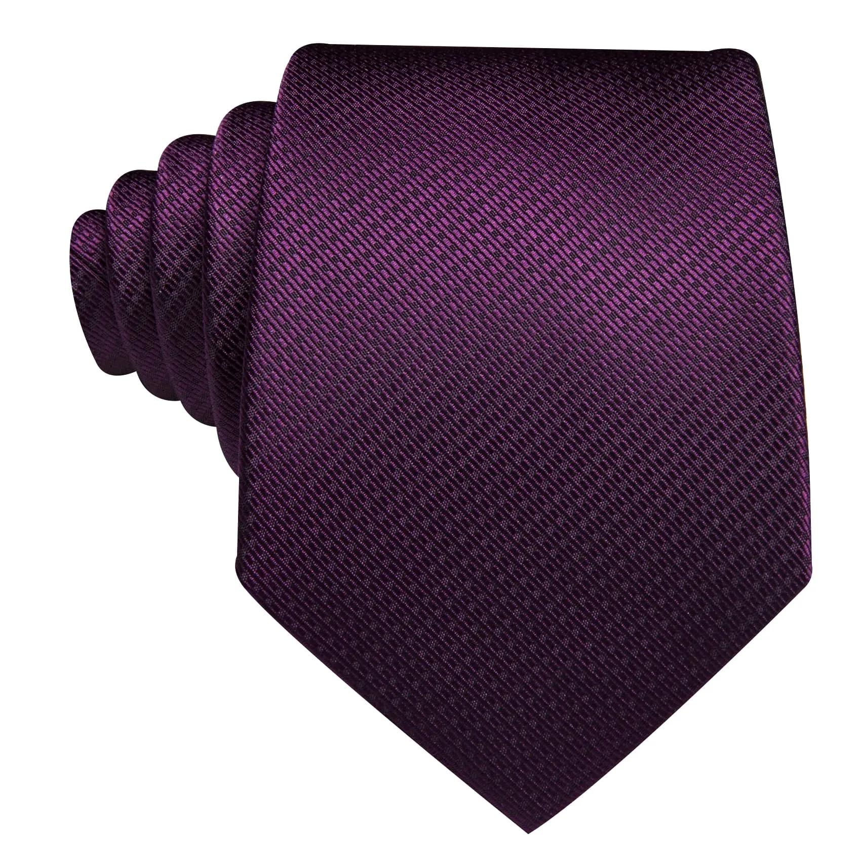 Barry Wang Dark Purple Ties Geometric Men's Black Lavender Necktie Set sold by Barrywang product image thumbnail 4