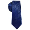 Barry Wang Blue Paisley Silk Men's Necktie Handkerchief Cufflinks Set sold by Barrywang