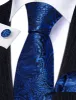 Barry Wang Blue Paisley Silk Men's Necktie Handkerchief Cufflinks Set sold by Barrywang
