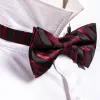 Barry. Wang Gold Black Striped Pre-tied Bow Tie Hanky Cufflinks Set sold by Barrywang