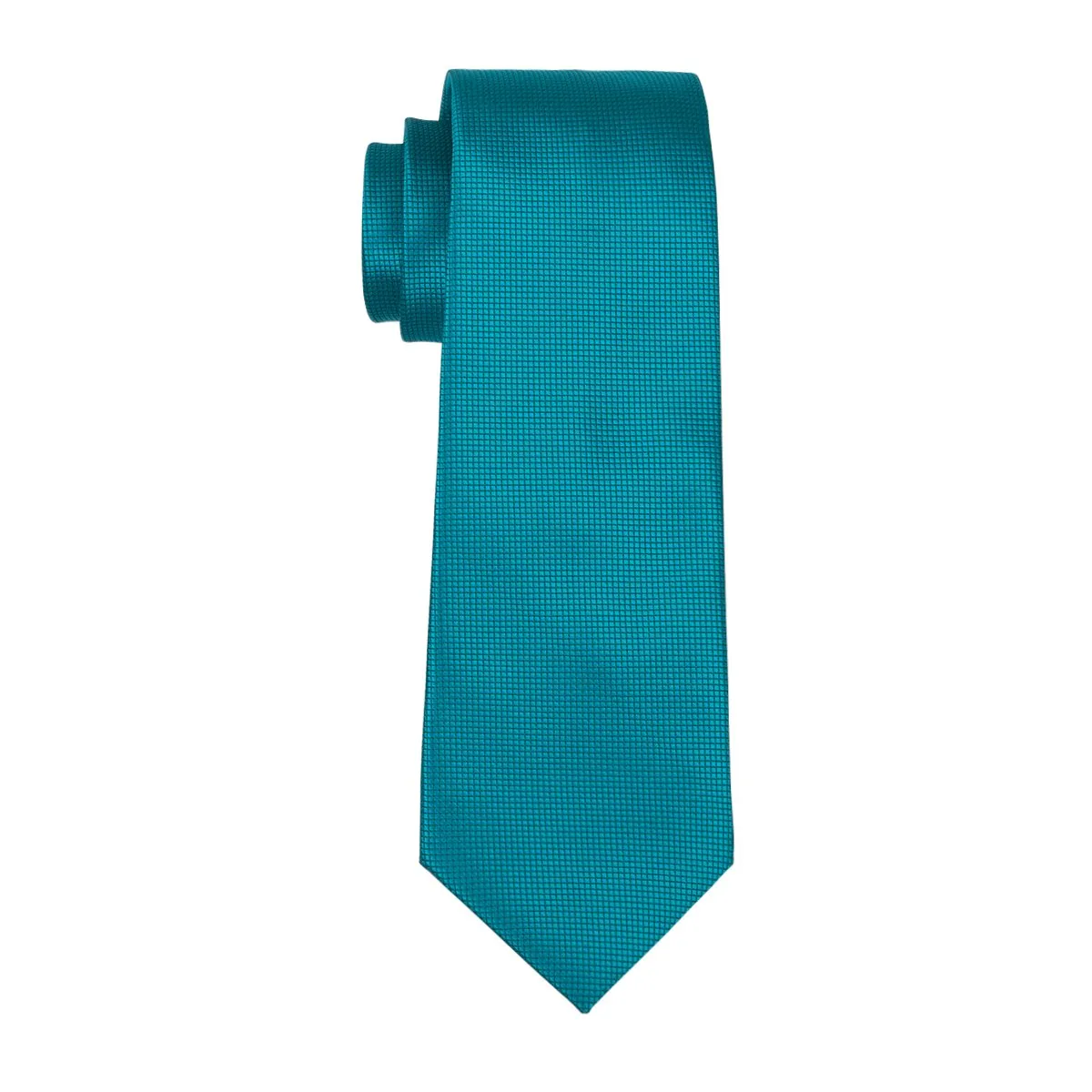 Barry. Wang Teal Blue Ties Solid Necktie Pocket Square Cufflinks Set sold by Barrywang product image thumbnail 4