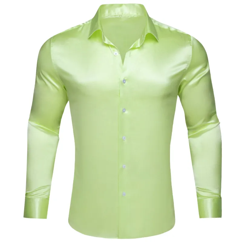 Barry.wang Iime Solid Silk Shirt sold by Barrywang