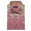 Barry Wang Green RoseRed Pink Paisley Silk Mens Dinner Shirt for Party sold by Barrywang