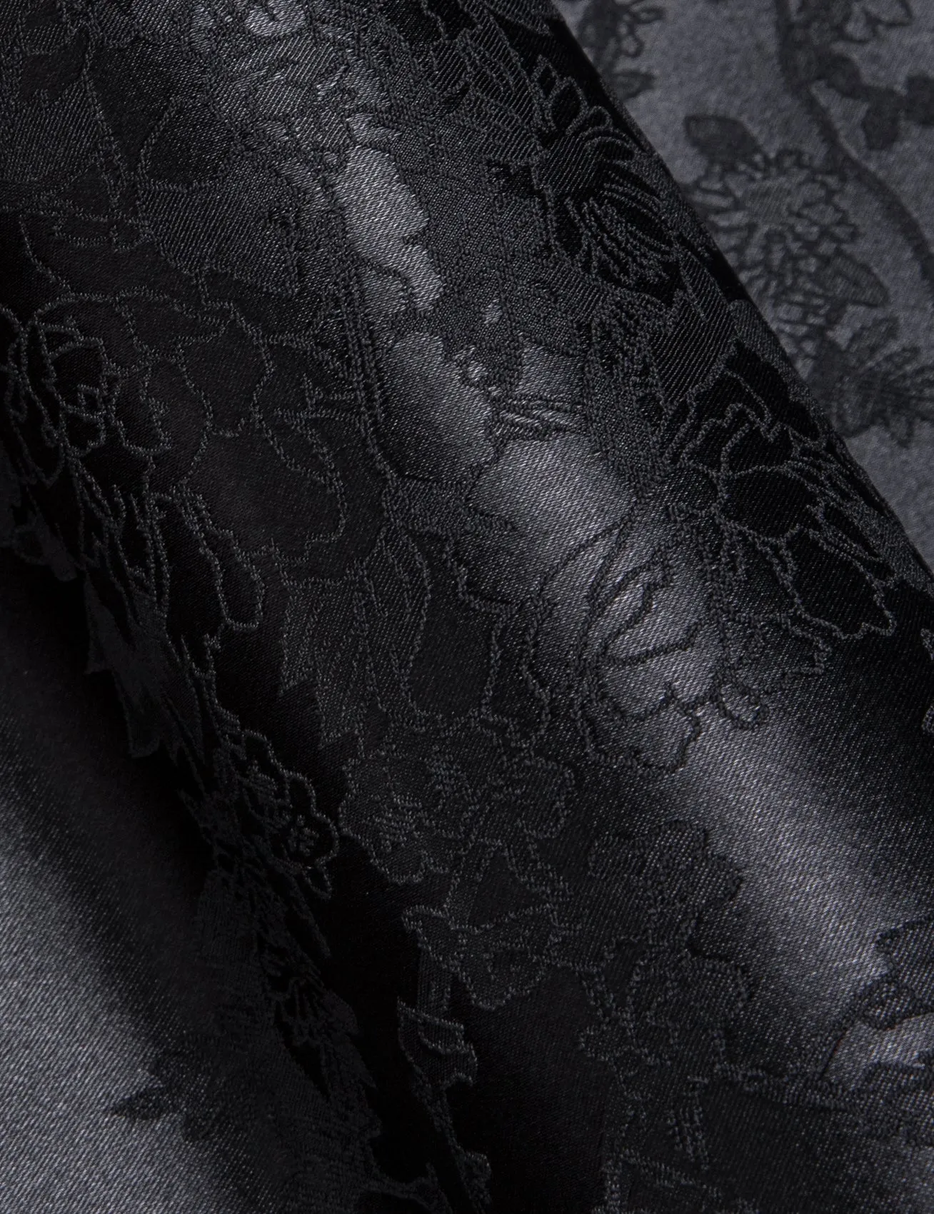 Barry Wang Short Sleeve Button Up Black Floral Short Sleeves Shirt sold by Barrywang product image thumbnail 5