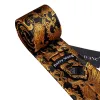 Barry Wang Paisley Necktie Black Golden Jacquard Men's Formal Tie Set sold by Barrywang