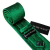 Barry. Wang Dark Green Solid Silk Tie Handkerchief Cufflinks Set sold by Barrywang
