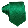 Barry. Wang Dark Green Solid Silk Tie Handkerchief Cufflinks Set sold by Barrywang