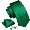Barry. Wang Dark Green Solid Silk Tie Handkerchief Cufflinks Set sold by Barrywang