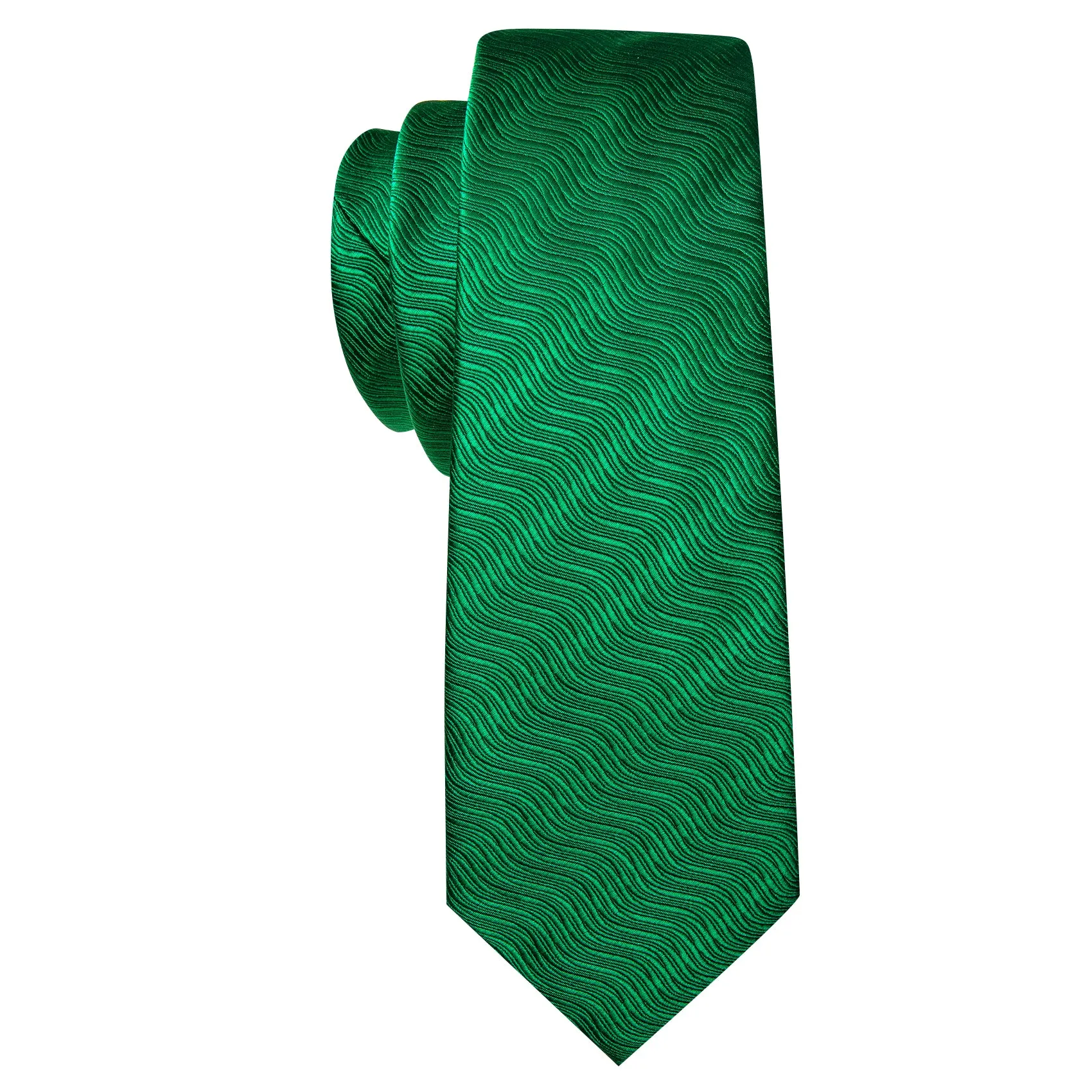 Barry Wang Dark Green Solid Silk Tie Handkerchief Cufflinks Set Formal sold by Barrywang product image thumbnail 4