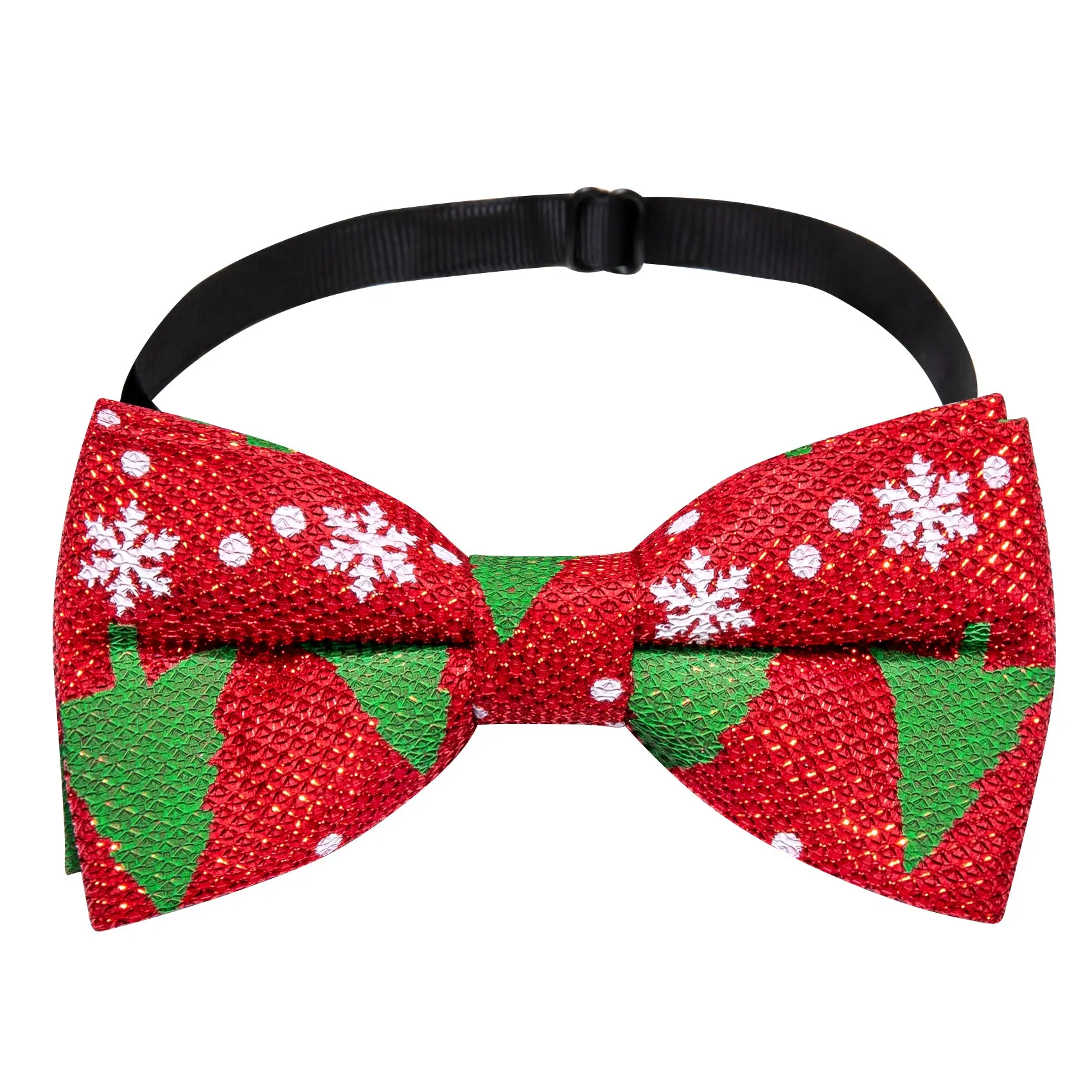 Red Green Christmas Tree Silk Pre-tied Bow Tie sold by Barrywang product image thumbnail 4