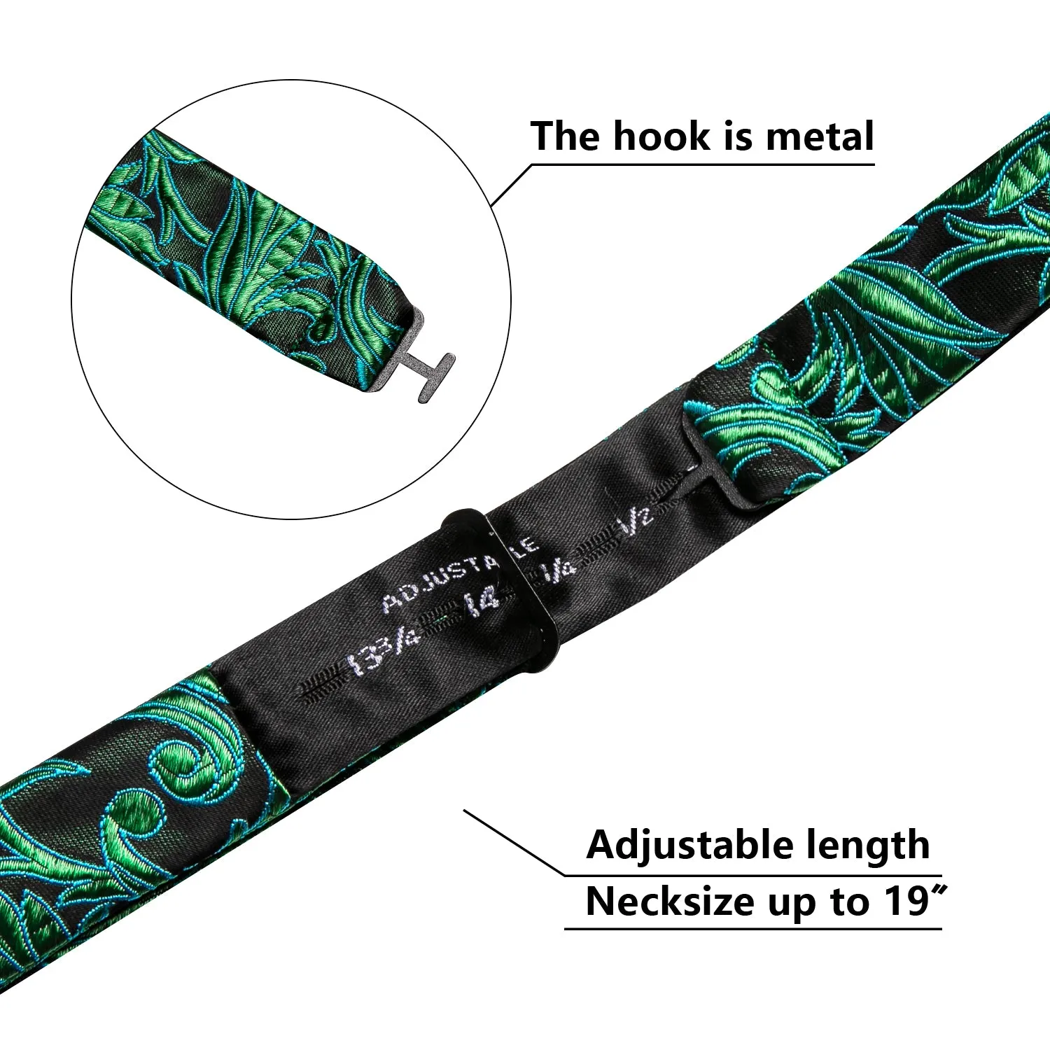 Barry. Wang Fashion Green Paisley Bow Tie Hanky Cufflinks Set sold by Barrywang product image thumbnail 5