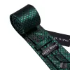 Barry. Wang Plaid Tie Green Black Checkered Necktie and Cufflink Set sold by Barrywang