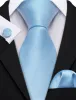 Barry. Wang Light Cornflower Blue Tie Solid Necktie Hanky Cufflinks Set sold by Barrywang