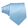 Barry. Wang Light Cornflower Blue Tie Solid Necktie Hanky Cufflinks Set sold by Barrywang
