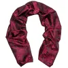 Barry Wang Silk scarf Luxury Red Black Floral Scarf sold by Barrywang