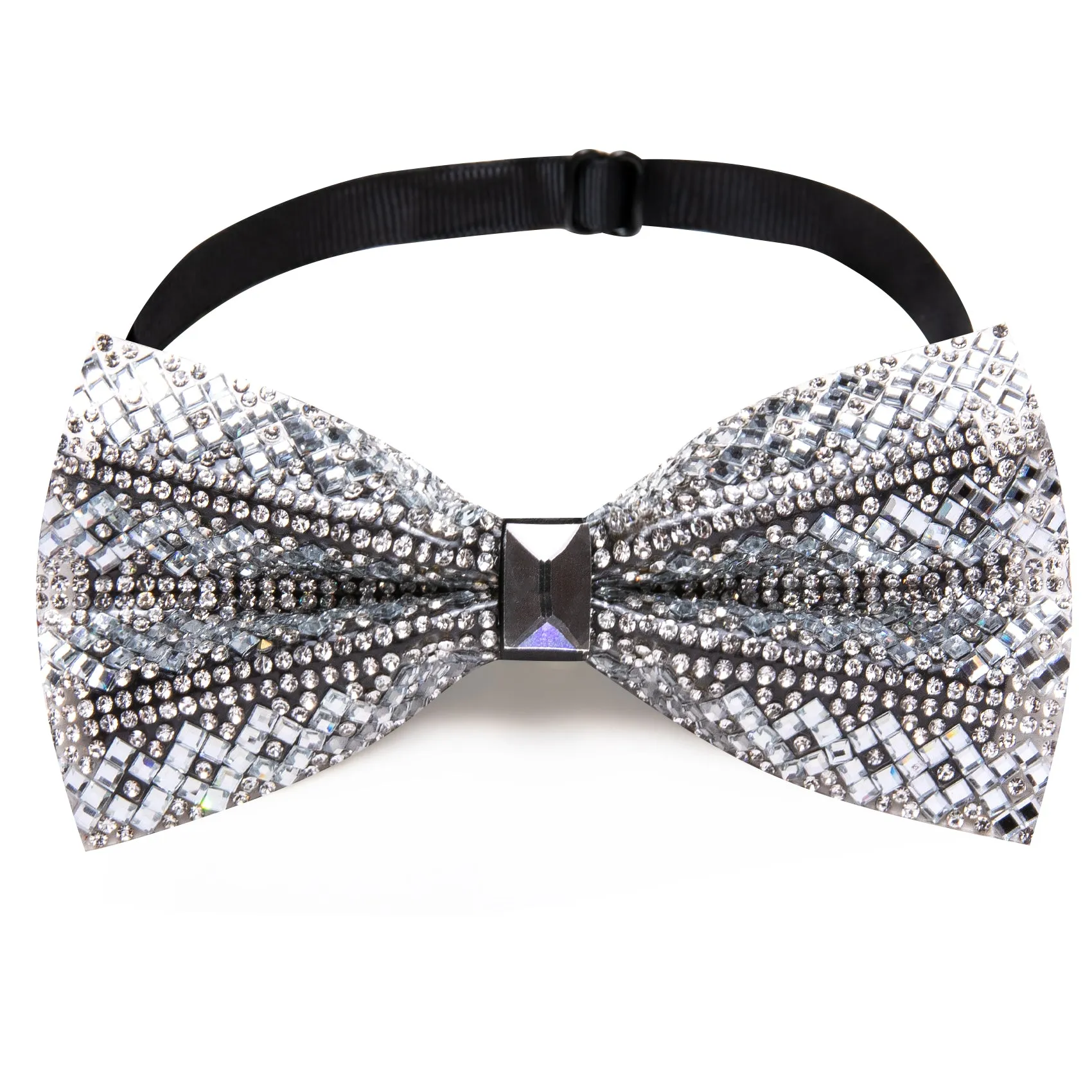 Barry. Wang Shining White Rhinestones Pre-tied Bowties Fashion For Wedding Party sold by Barrywang product image thumbnail 5