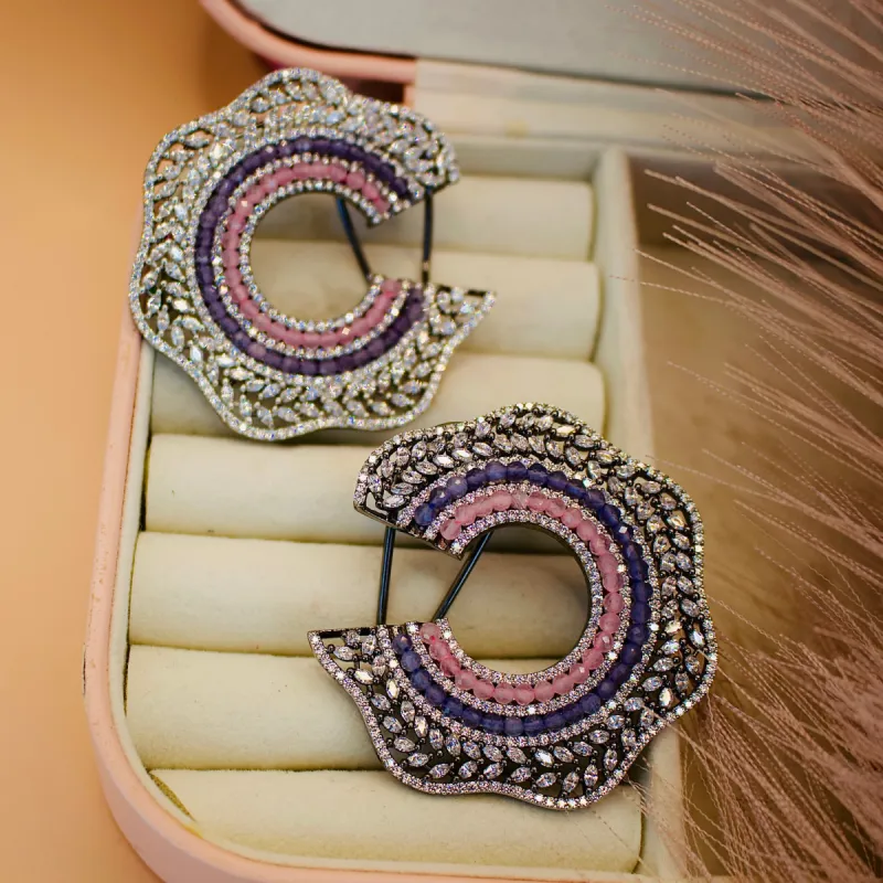 Luna Crescent Earrings sold by Blossom Box Jewelry