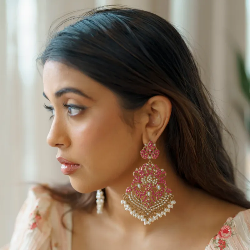 Jalak Ruby Drop Earrings sold by Blossom Box Jewelry