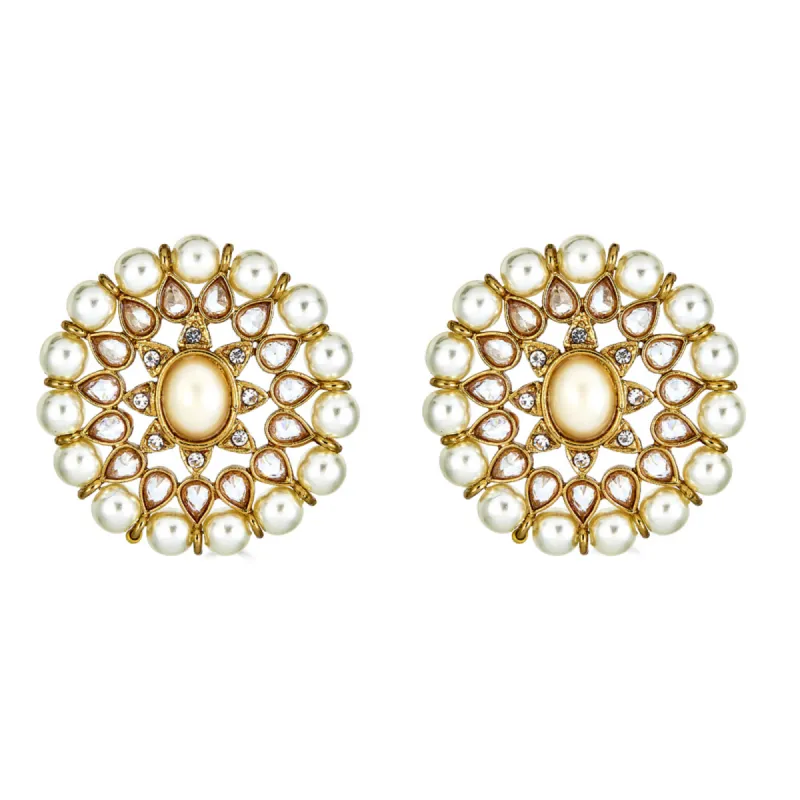 ESHA PEARL STUD EARRINGS sold by Blossom Box Jewelry