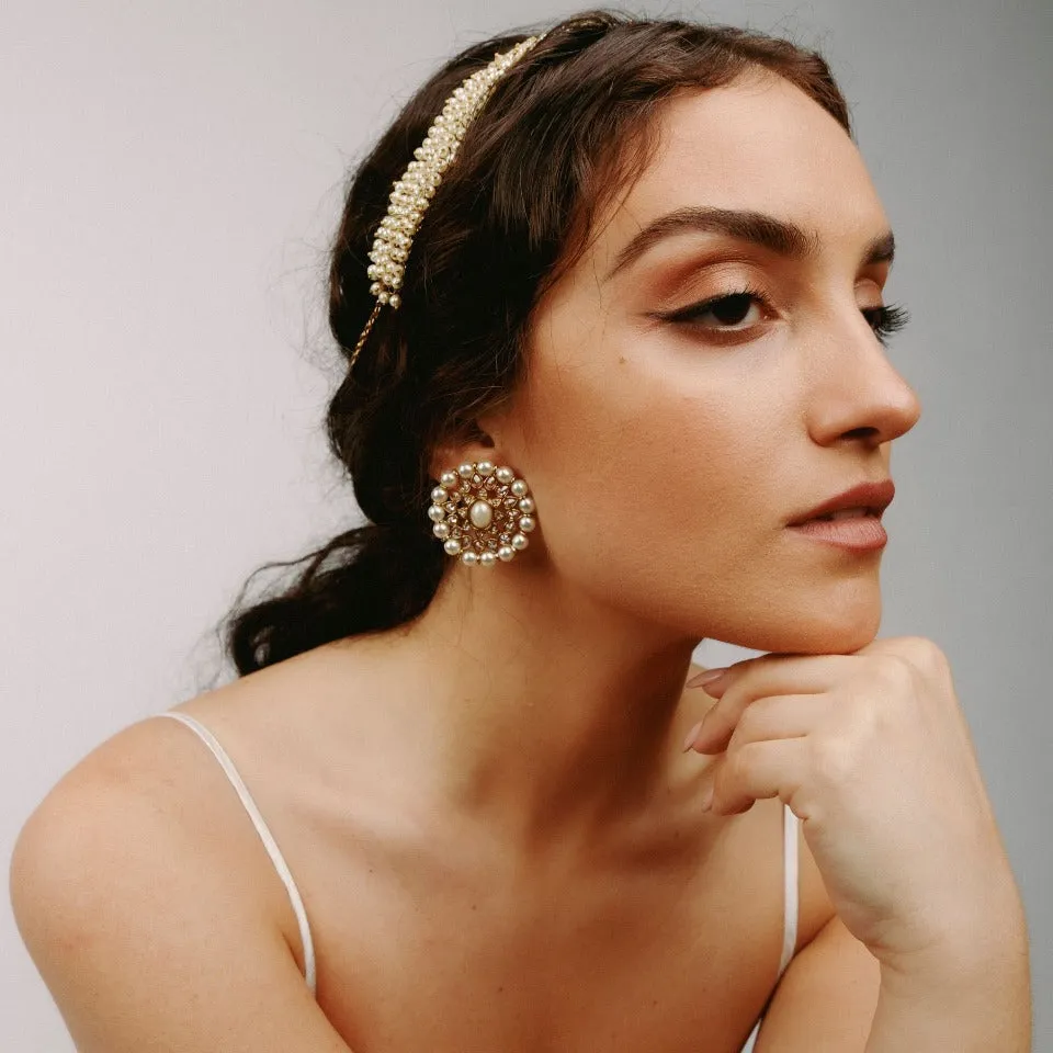 ESHA PEARL STUD EARRINGS sold by Blossom Box Jewelry product image thumbnail 2