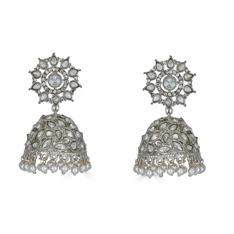 Fian Drop Earrings in Silver sold by Blossom Box Jewelry