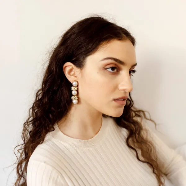 Mihira Pearl Earrings sold by Blossom Box Jewelry product image thumbnail 2