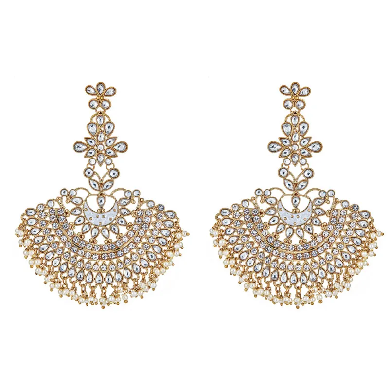 Vanda Drop Earrings in White sold by Blossom Box Jewelry