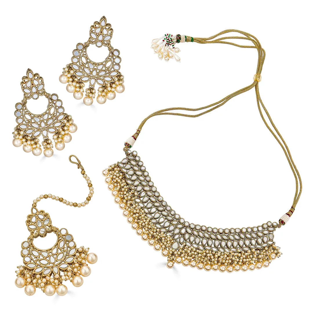 Nitara Necklace Set in Pearl sold by Blossom Box Jewelry product image thumbnail 2