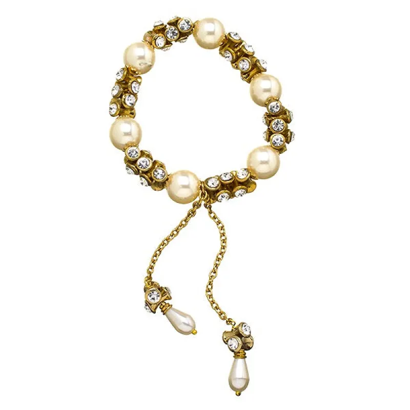 Nima Hand Bracelet in Pearl sold by Blossom Box Jewelry