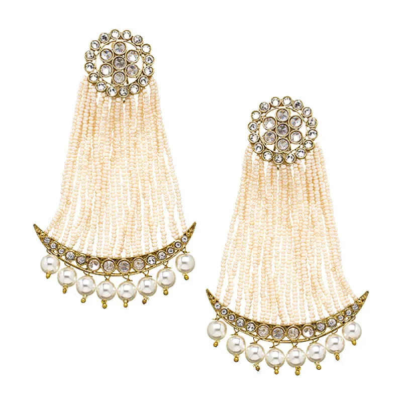 Jai Earrings in Pearl sold by Blossom Box Jewelry