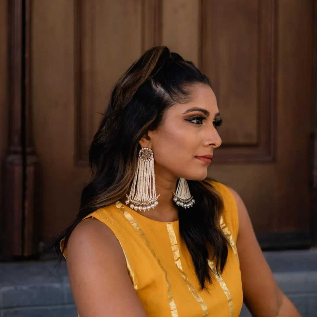 Jai Earrings in Pearl sold by Blossom Box Jewelry product image thumbnail 3