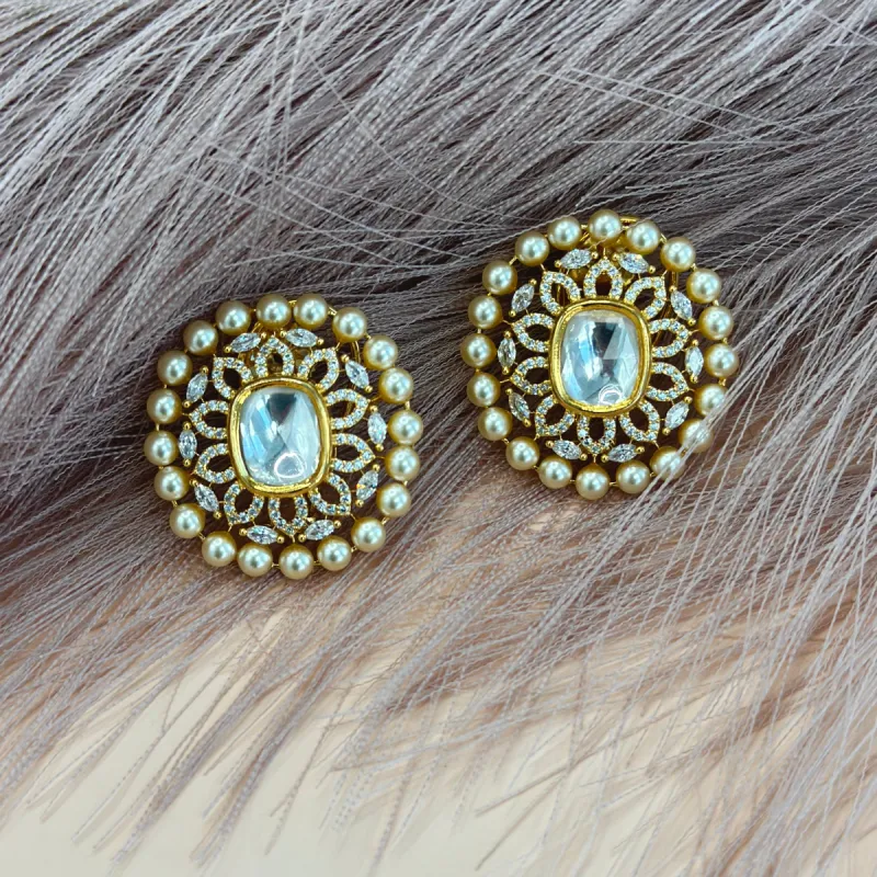 Anahita Kundan Studs sold by Blossom Box Jewelry