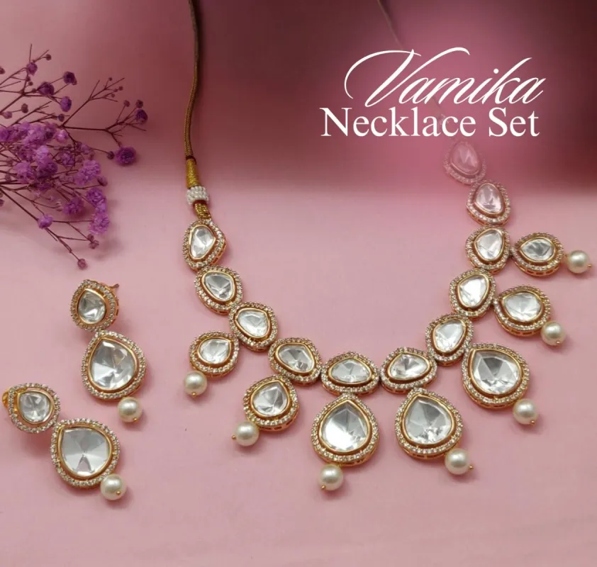 Vamika Uncut Kundan Necklace Set sold by Blossom Box Jewelry