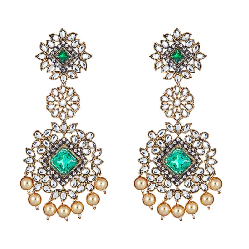 Aviva Emerald Drop Earrings sold by Blossom Box Jewelry