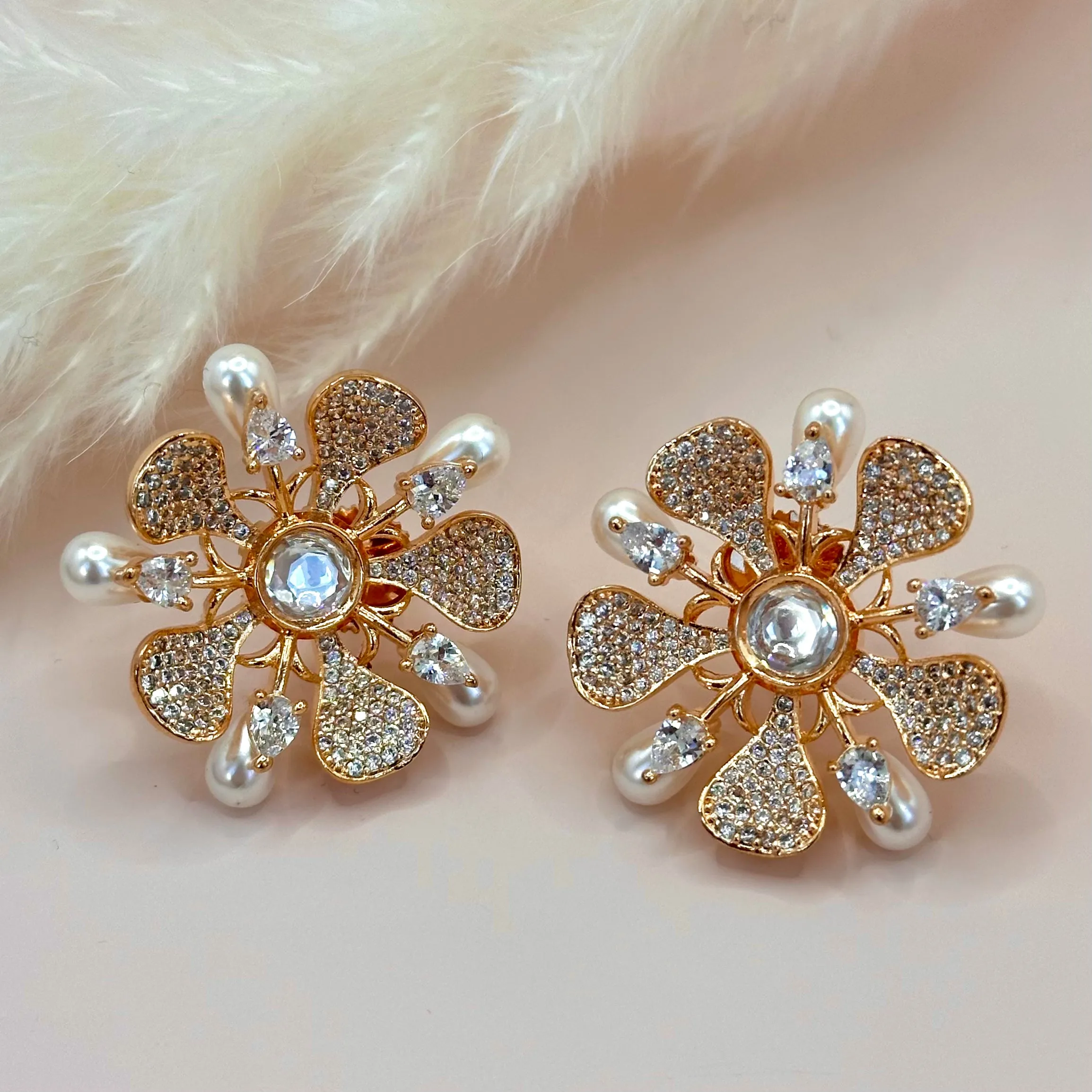 Maeve Floral Earrings sold by Blossom Box Jewelry