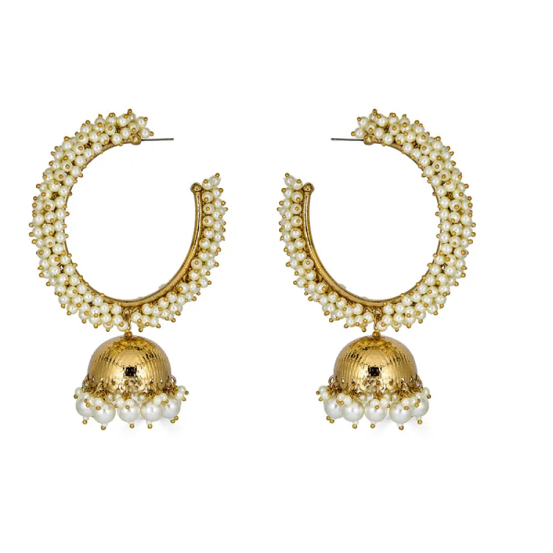 Kalnisha Earrings in Pearl sold by Blossom Box Jewelry