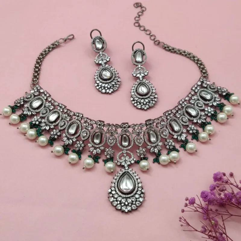 KARIZMA AMERICAN DIAMOND KUNDAN NECKLACE sold by Blossom Box Jewelry