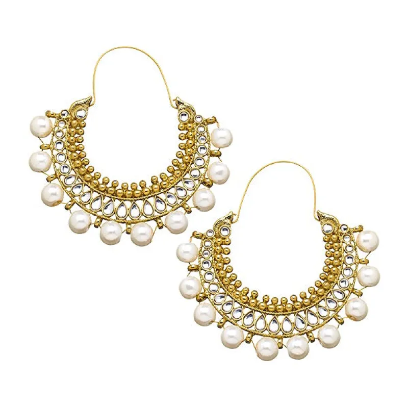 Amrita Earrings in Pearl sold by Blossom Box Jewelry