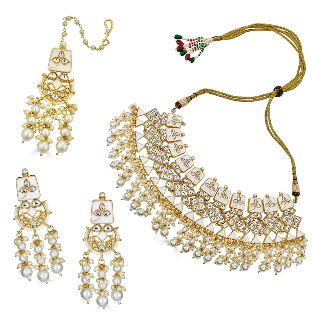 Omaja Necklace Set in Pearl sold by Blossom Box Jewelry