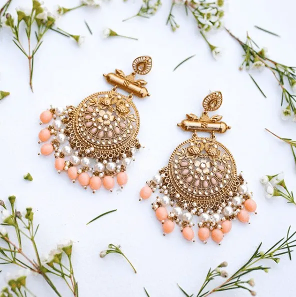Krishna Earrings in Coral sold by Blossom Box Jewelry product image thumbnail 2