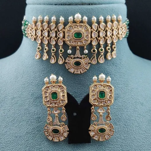 SHAANA EXCLUSIVE KUNDAN CHOKER SET sold by Blossom Box Jewelry