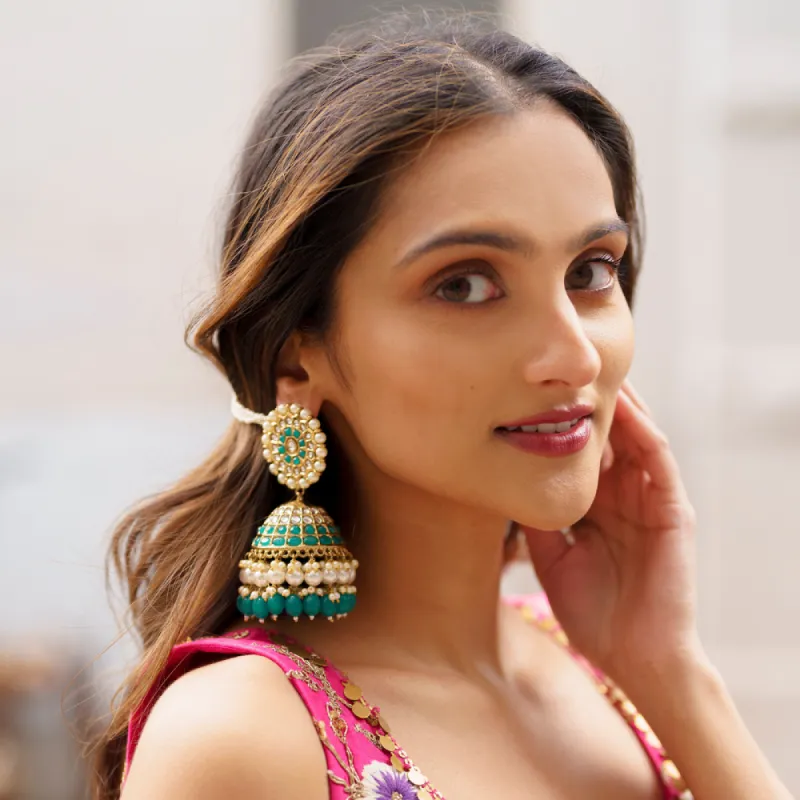 Banita Jhumki Emerald Drops sold by Blossom Box Jewelry