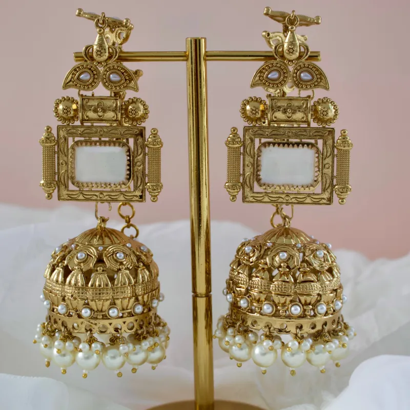 Maryam Earrings in Pearl sold by Blossom Box Jewelry