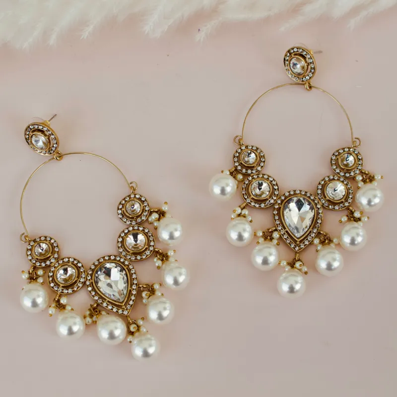 Jiyana Pearly Drop Earrings sold by Blossom Box Jewelry