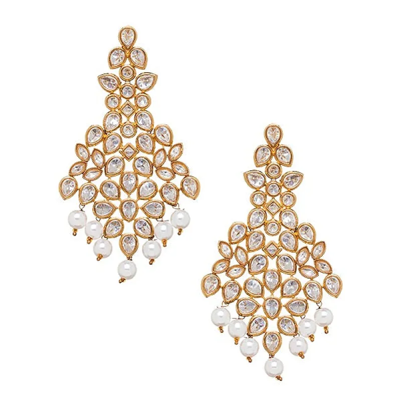 Maharani Earrings in Pearl sold by Blossom Box Jewelry