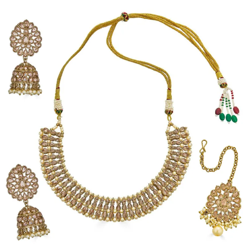 Monisha Necklace Set in Champagne sold by Blossom Box Jewelry