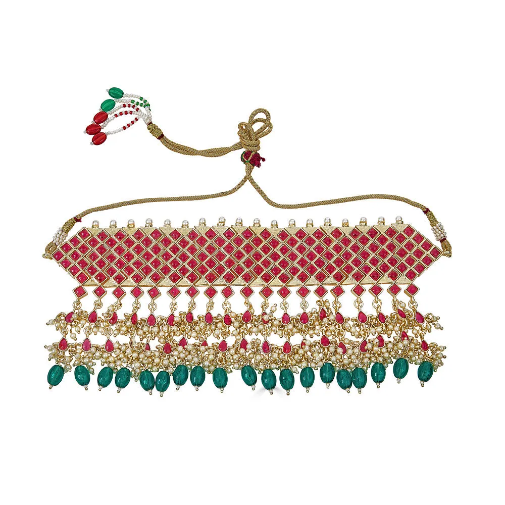 FREE GIFT - ESHANA CHOKER NECKLACE IN RUBY sold by Blossom Box Jewelry