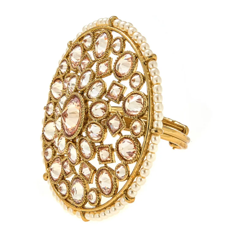 Aja Ring in Clear Quartz sold by Blossom Box Jewelry