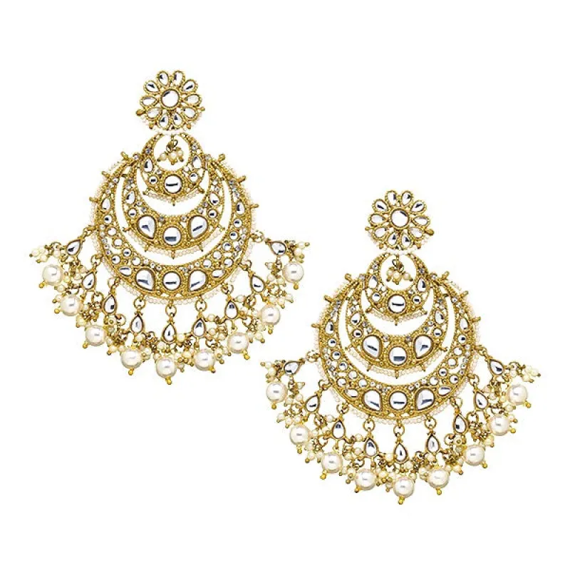 Diya Earrings in Pearl sold by Blossom Box Jewelry