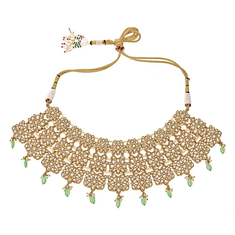 Amora Necklace in Mint Stones sold by Blossom Box Jewelry